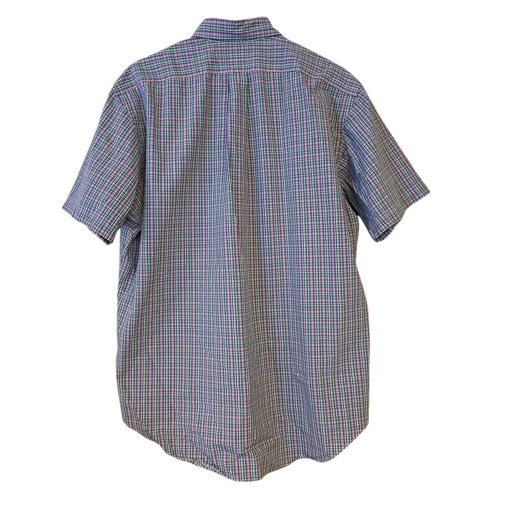 Ralph Lauren Men's Classic Fit Short Sleeve Button Up‎ Shirt Sz L Multicolor - Picture 3 of 9